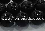 CAG8688 15.5 inches 12mm round matte tibetan agate gemstone beads