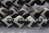 CAG8697 15.5 inches 10mm round matte tibetan agate gemstone beads