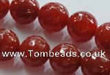 CAG870 15.5 inches 18mm faceted round agate gemstone beads