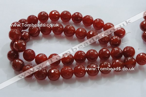 CAG870 15.5 inches 18mm faceted round agate gemstone beads