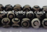 CAG8700 15.5 inches 6mm round matte tibetan agate gemstone beads