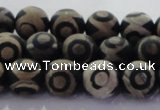 CAG8701 15.5 inches 8mm round matte tibetan agate gemstone beads