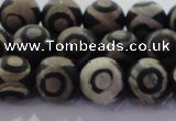 CAG8702 15.5 inches 10mm round matte tibetan agate gemstone beads