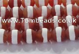 CAG8705 15.5 inches 6mm round matte tibetan agate gemstone beads