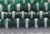 CAG8710 15.5 inches 6mm round matte tibetan agate gemstone beads