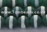 CAG8713 15.5 inches 12mm round matte tibetan agate gemstone beads