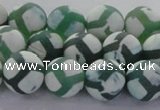 CAG8722 15.5 inches 10mm round matte tibetan agate gemstone beads