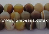 CAG8725 15.5 inches 6mm round matte madagascar agate beads