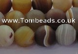 CAG8727 15.5 inches 10mm round matte madagascar agate beads