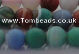 CAG8732 15.5 inches 10mm round matte madagascar agate beads