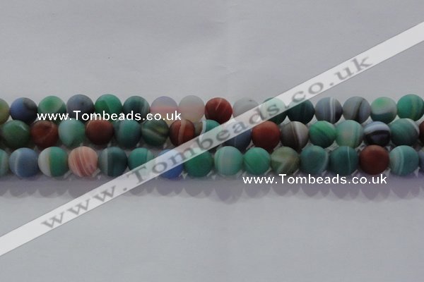 CAG8732 15.5 inches 10mm round matte madagascar agate beads