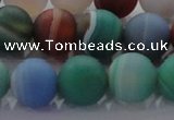 CAG8733 15.5 inches 12mm round matte madagascar agate beads