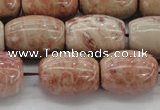 CAG8765 15.5 inches 13*18mm rice chrysanthemum agate beads