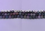 CAG8862 15.5 inches 8mm round matte india agate beads