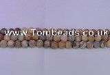 CAG8891 15.5 inches 6mm round matte crazy lace agate beads