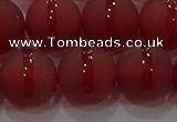 CAG8903 15.5 inches 10mm round matte red agate beads wholesale