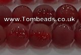 CAG8907 15.5 inches 6mm round matte red agate beads wholesale