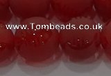 CAG8910 15.5 inches 12mm round matte red agate beads wholesale