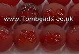 CAG8915 15.5 inches 10mm round matte red agate beads wholesale