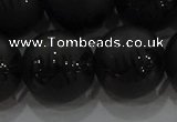 CAG8922 15.5 inches 12mm round matte black agate beads wholesale