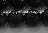 CAG8927 15.5 inches 10mm round matte black agate beads wholesale