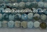 CAG8936 15.5 inches 4mm faceted round fire crackle agate beads