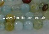 CAG8994 15.5 inches 6mm faceted round fire crackle agate beads