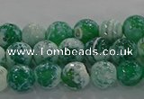 CAG9007 15.5 inches 6mm faceted round fire crackle agate beads