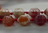 CAG9064 15.5 inches 10*14mm nuggets fire crackle agate beads