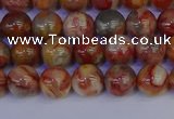 CAG9100 15.5 inches 4mm round red crazy lace agate beads