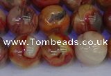 CAG9105 15.5 inches 14mm round red crazy lace agate beads