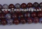 CAG9120 15.5 inches 4mm round red lightning agate beads