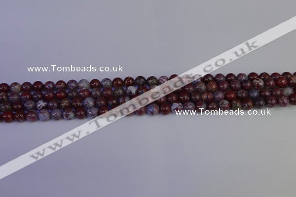 CAG9120 15.5 inches 4mm round red lightning agate beads