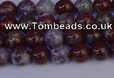 CAG9121 15.5 inches 6mm round red lightning agate beads