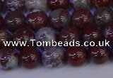 CAG9122 15.5 inches 8mm round red lightning agate beads