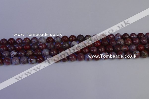 CAG9122 15.5 inches 8mm round red lightning agate beads