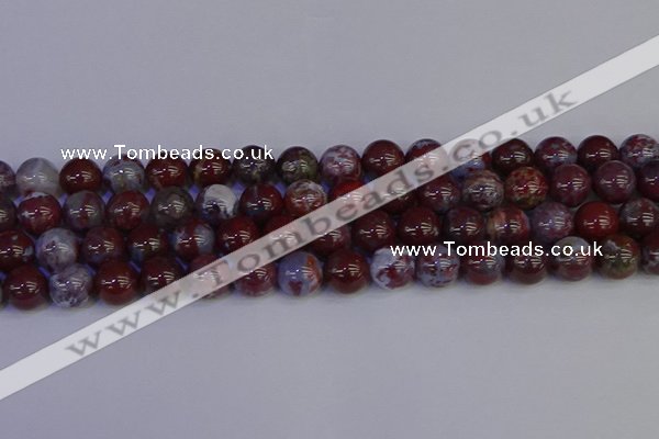 CAG9124 15.5 inches 12mm round red lightning agate beads