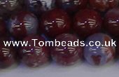 CAG9125 15.5 inches 14mm round red lightning agate beads