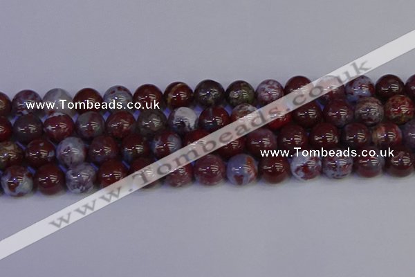 CAG9125 15.5 inches 14mm round red lightning agate beads