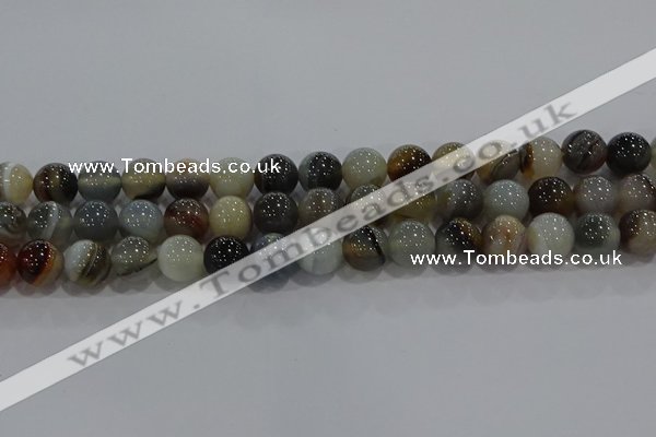 CAG9151 15.5 inches 12mm round line agate beads wholesale