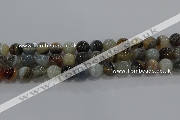 CAG9152 15.5 inches 14mm round line agate beads wholesale