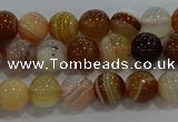 CAG9155 15.5 inches 6mm round line agate beads wholesale