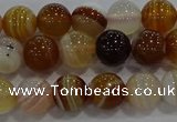 CAG9156 15.5 inches 8mm round line agate beads wholesale