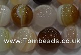 CAG9159 15.5 inches 14mm round line agate beads wholesale