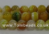 CAG9163 15.5 inches 6mm round line agate beads wholesale