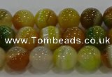 CAG9164 15.5 inches 8mm round line agate beads wholesale