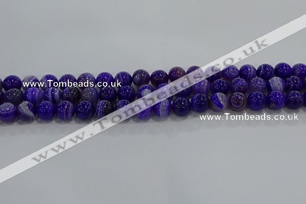 CAG9171 15.5 inches 8mm round line agate beads wholesale