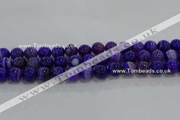 CAG9173 15.5 inches 12mm round line agate beads wholesale