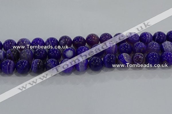 CAG9174 15.5 inches 14mm round line agate beads wholesale