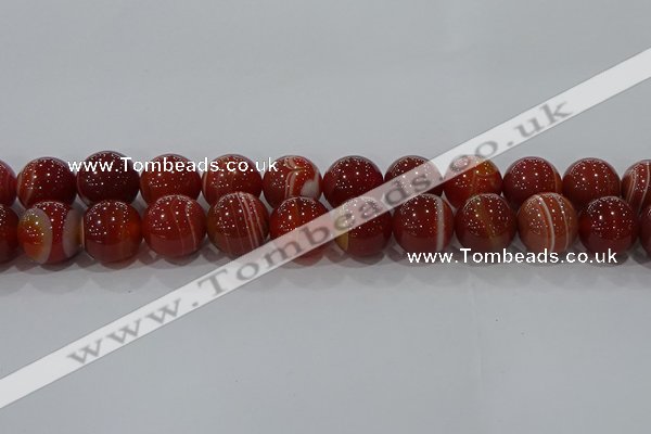 CAG9182 15.5 inches 16mm round line agate beads wholesale